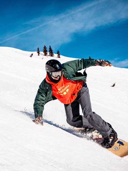 Snowboarder auf der Gemeindealpe