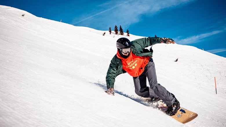 Snowboarder auf der Gemeindealpe